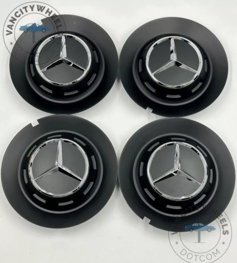 4pcs Set 147mm Black Wheel Centre Cap For Mercedes C63 Style Wheel Fits CLS W219