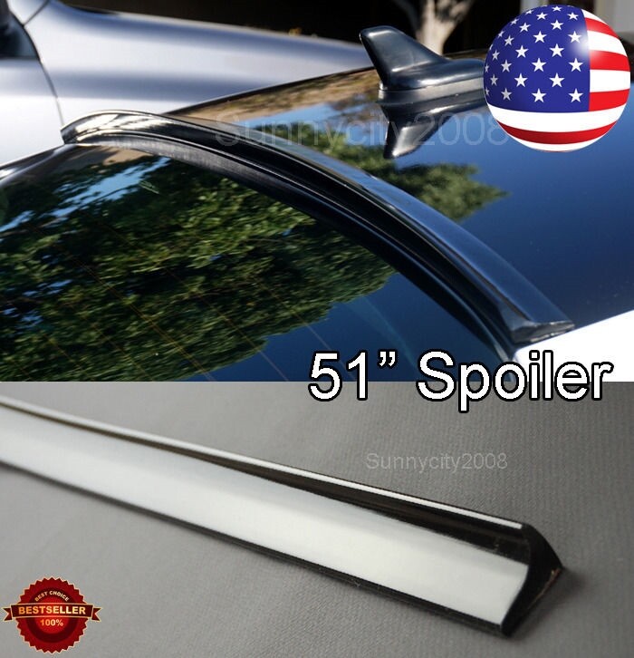 51″ Semi Gloss Black Rear Diffuser Window Roof Trunk Spoiler Lip For Nissan