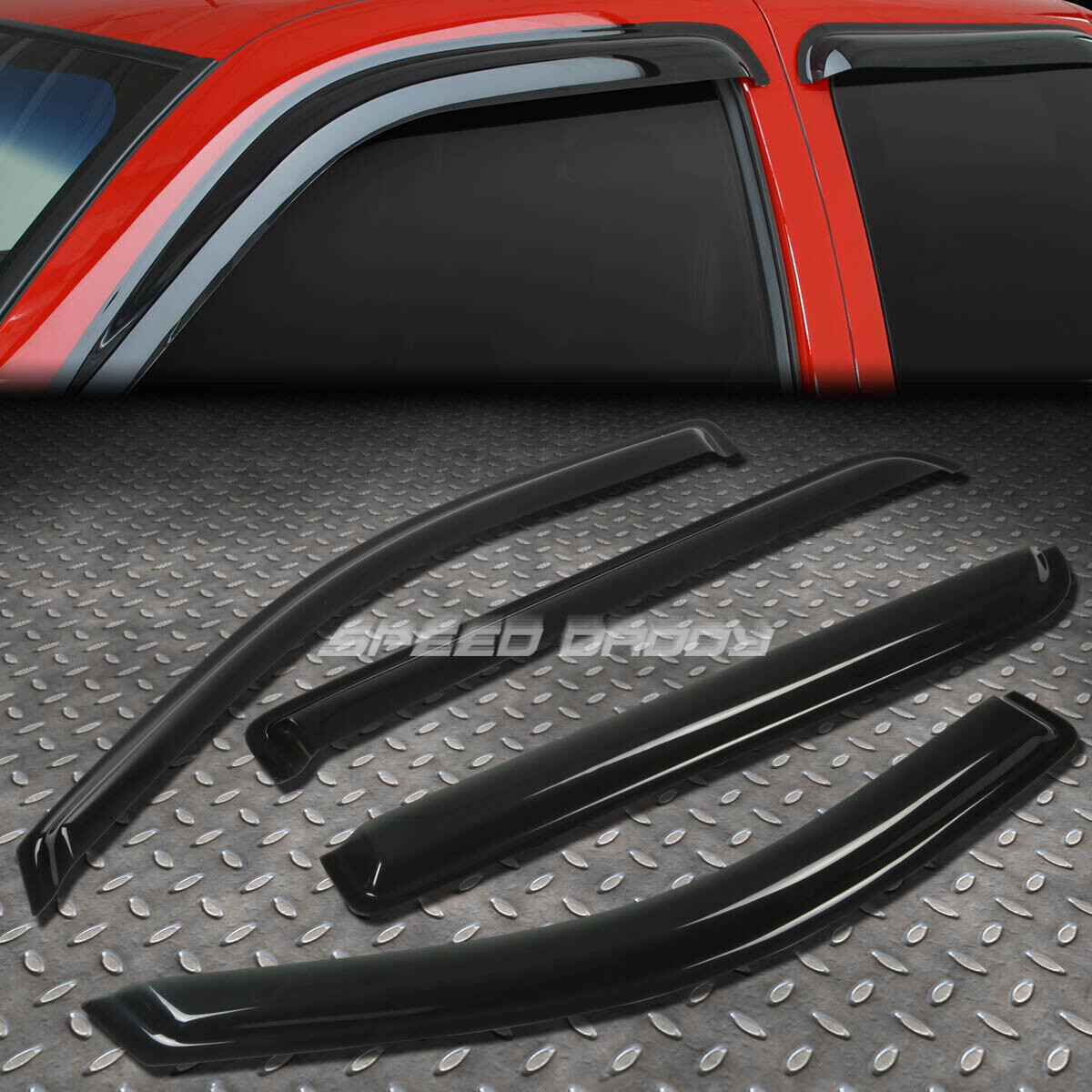 FOR 04-08 F150 SUPER CREW SMOKE TINT WINDOW VISOR SHADE/SUN WIND/RAIN DEFLECTOR