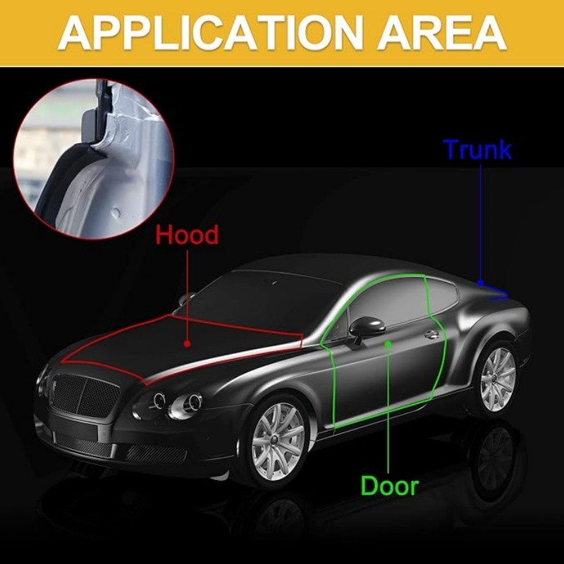 13Ft Z-shape Car Door Window Rubber Seal Strip Pad Weatherstrip Seal Hollow 4M