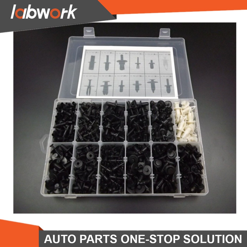 Labwork Automotive Push Pin Rivet Trim Clip Panel Body Interior Assortment × 690