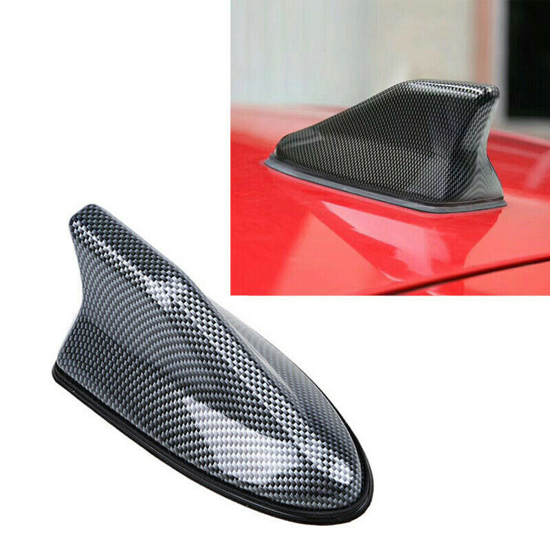 Car SUV Shark Fin Roof Antenna Radio AM/FM Signal Aerial Universal Carbon Fiber