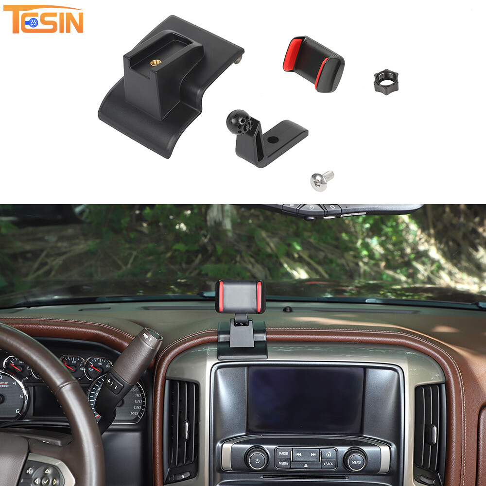 Center Console Phone Bracket Mount Holder For Chevy Silverado GMC Sierra 2014-18