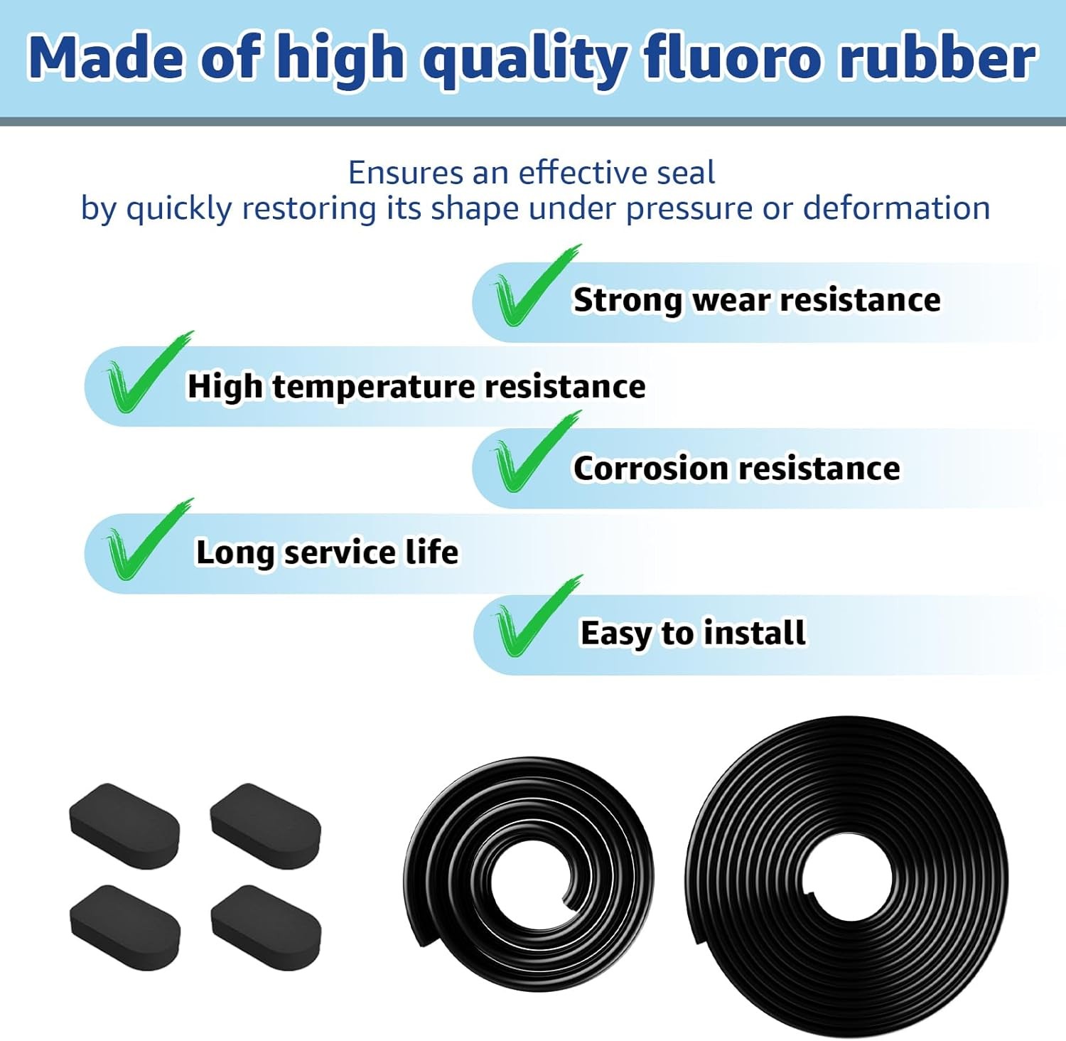 for Bilco Basement Door Seal Kit (1 x U Shaped Gasket, 1x Bulb Trim Black