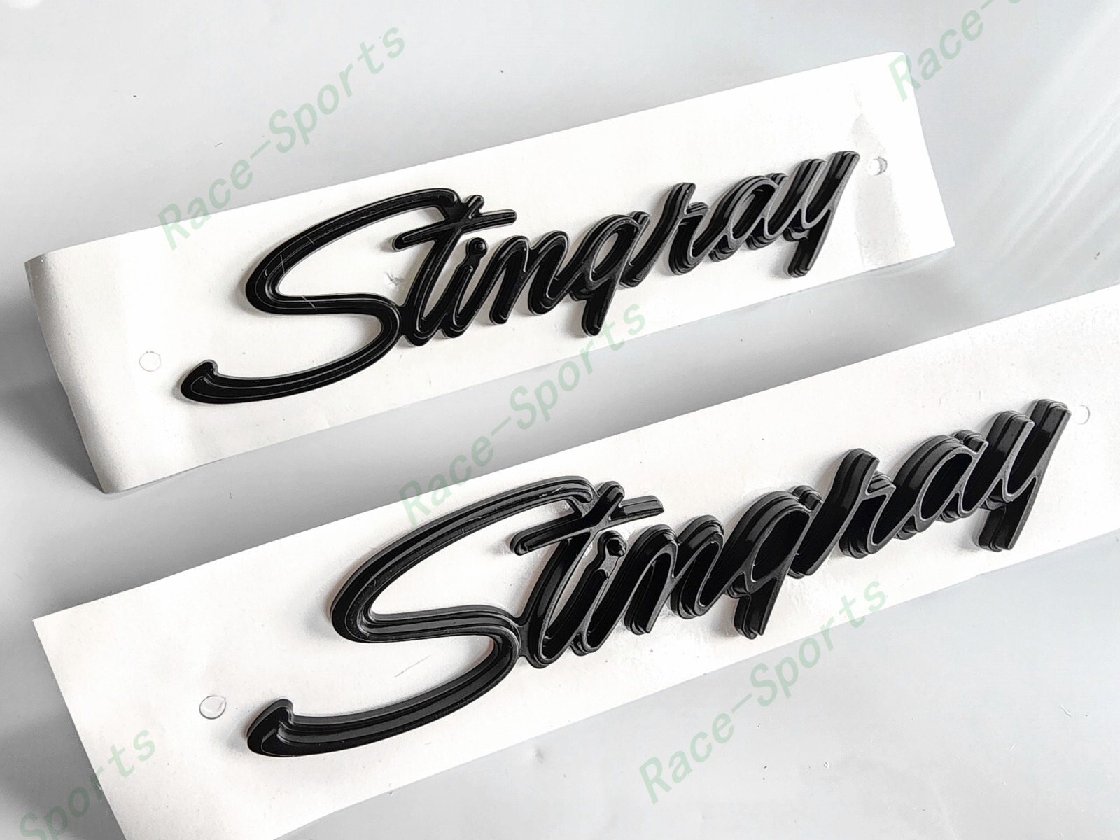 2PCS Matte Black Front Fender Stingray Emblems Badges For 1969-1976 Corvette C3