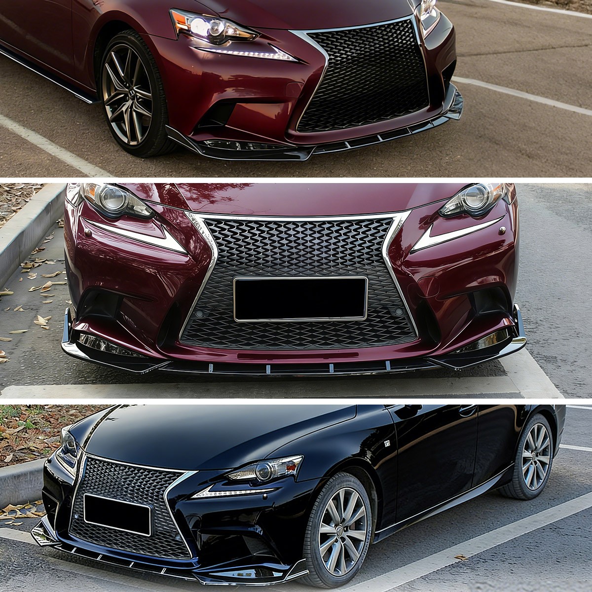 For Lexus IS250 IS350 IS300 F-Sport 14-16 Carbon Style Front Bumper Lip Splitter