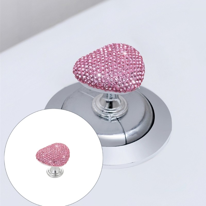 Heart Shape Car Push Start Button Scratch Resistant Engine Starts Button