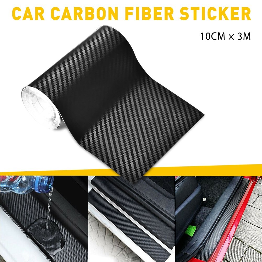 3M*10FT Anti Scratch Tape Carbon Fiber Sticker Protector Strip Sill Door 1-10PCS