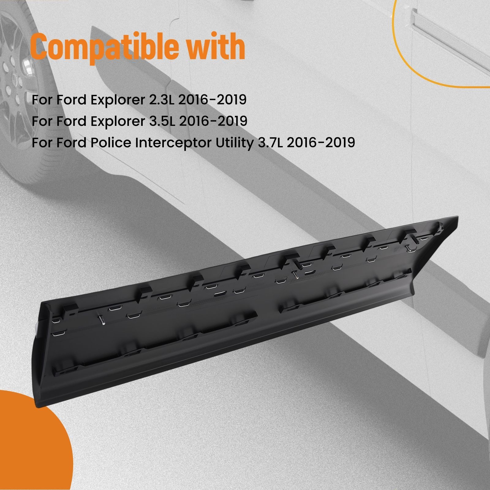 Door Molding Trim Front Left for Ford Explorer 2016-2019 HB5Z7820879BA ABS