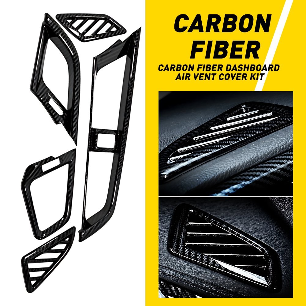 For Honda Civic 10th 2016-2020 Carbon Fiber Style Dashboard Air Vent Cover Case