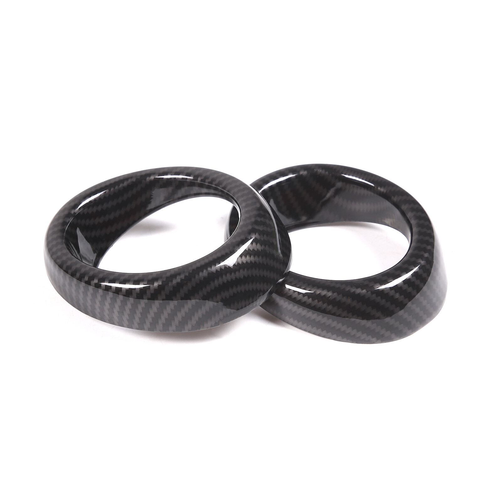 Front Fog Light Lamp BEZEL Cover Trim Ring Carbon ABS For Infiniti G25 G37 10-13