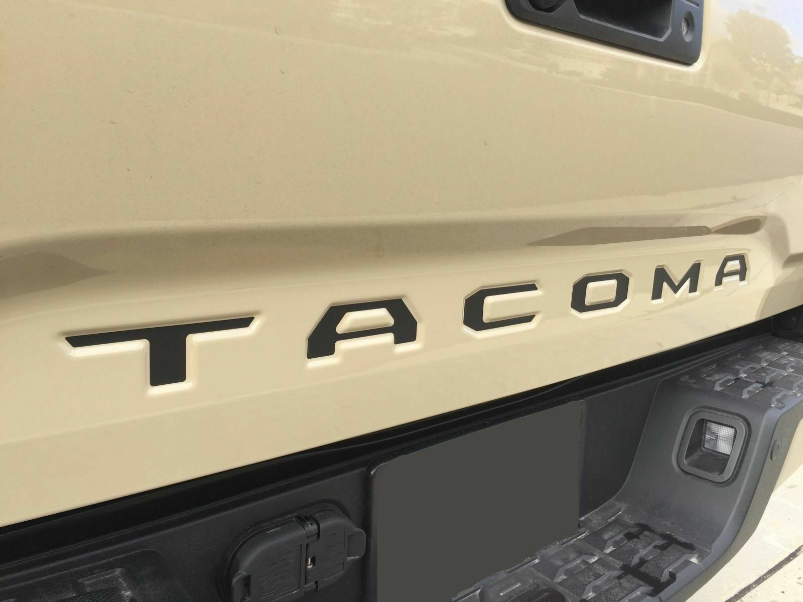 BLACK Tailgate Insert Letters Decal Vinyl Stickers for Toyota Tacoma 2016-22 New