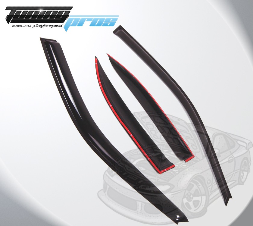 For Nissan Sentra 1995-1999 Smoke Out-Channel Window Rain Guards Visor 4pcs Set