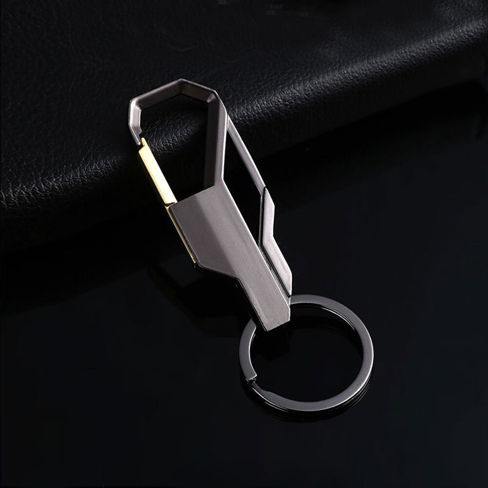 Men’s Fashion Alloy Metal Keyfob Car Keyring Key Chain Ring Keychain Gift Black