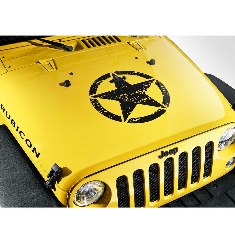 20” Army Star Pentastar Distressed Hood Vinyl Decal Sticker For SUV Trucks