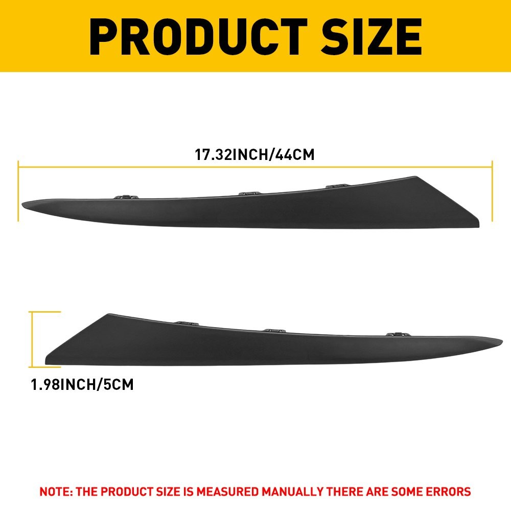 2x Headlight Eyelid Molding Trim Lower Filler Cover For 2022-2024 Honda Civic