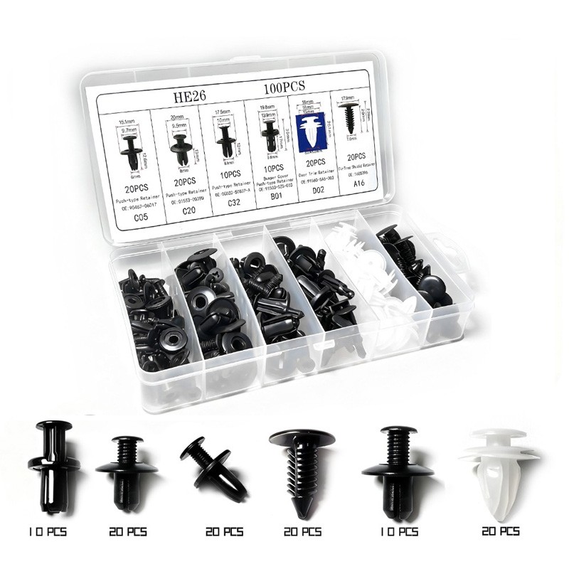 Car Parts Body Bumper Rivet Retainer Trim Molding Push Pin Clip Accessories Kits