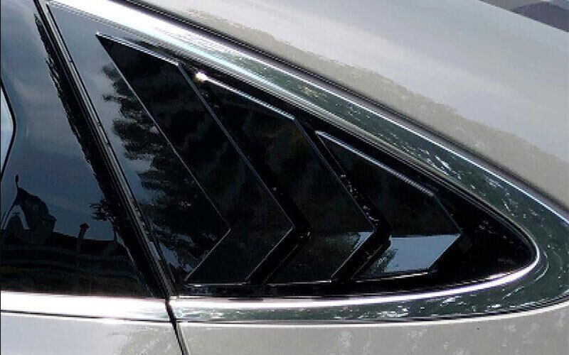 Glossy Black Side Window Louver Shutter Cover Trim For Hyundai Sonata 2020-22 1X