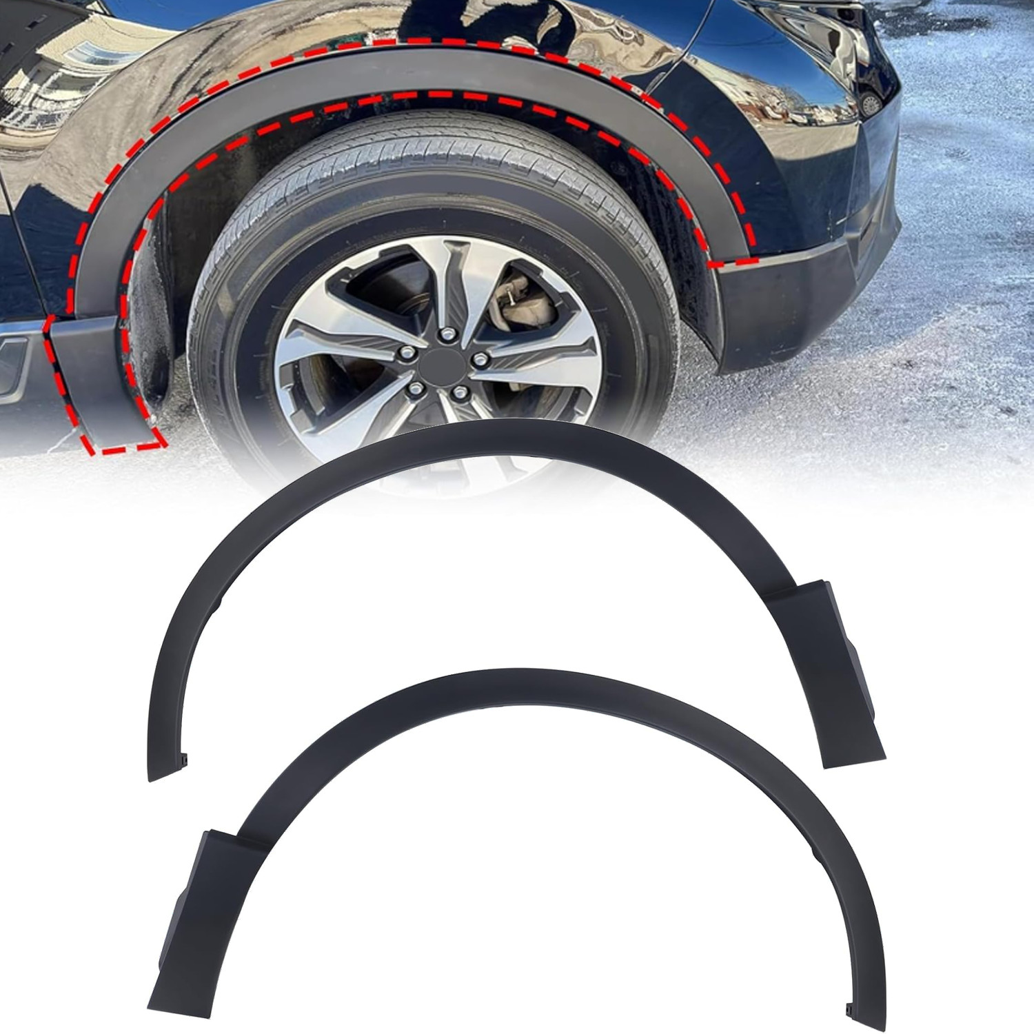 Front Fender Flare Molding Trim Right+Left Side Fit For 2017-2022 Honda CRV CR-V