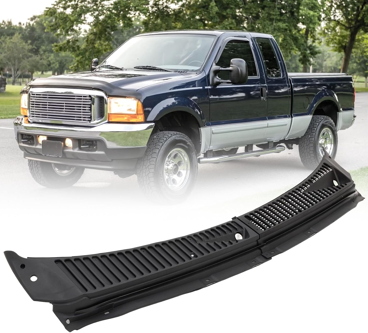 For Ford F-250 F350 F450 Excursion Windshield Wiper Vent Cowl Screen Cover Panel