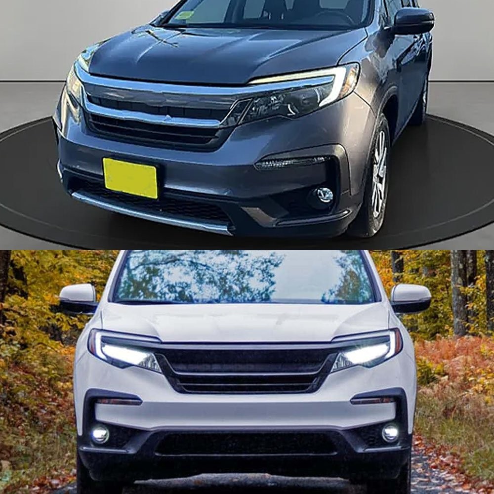 Front Bumper Trim Set Lower & Upper For 2019-22 Honda Pilot Front Left and Right