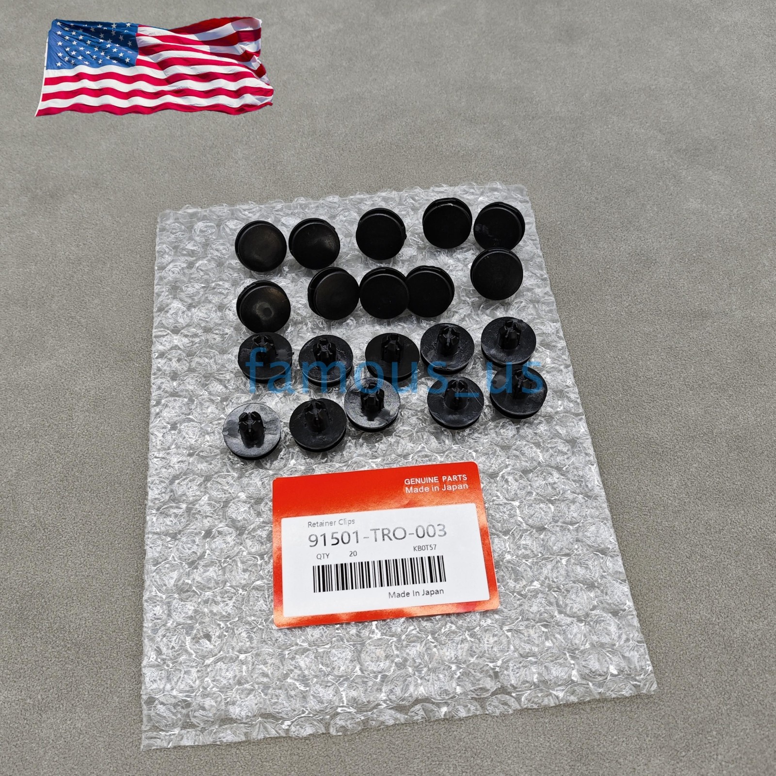 OEM! 20Pcs Fender Push Type Retainer Clips For Honda Acura 91501-TR0-003 US!!