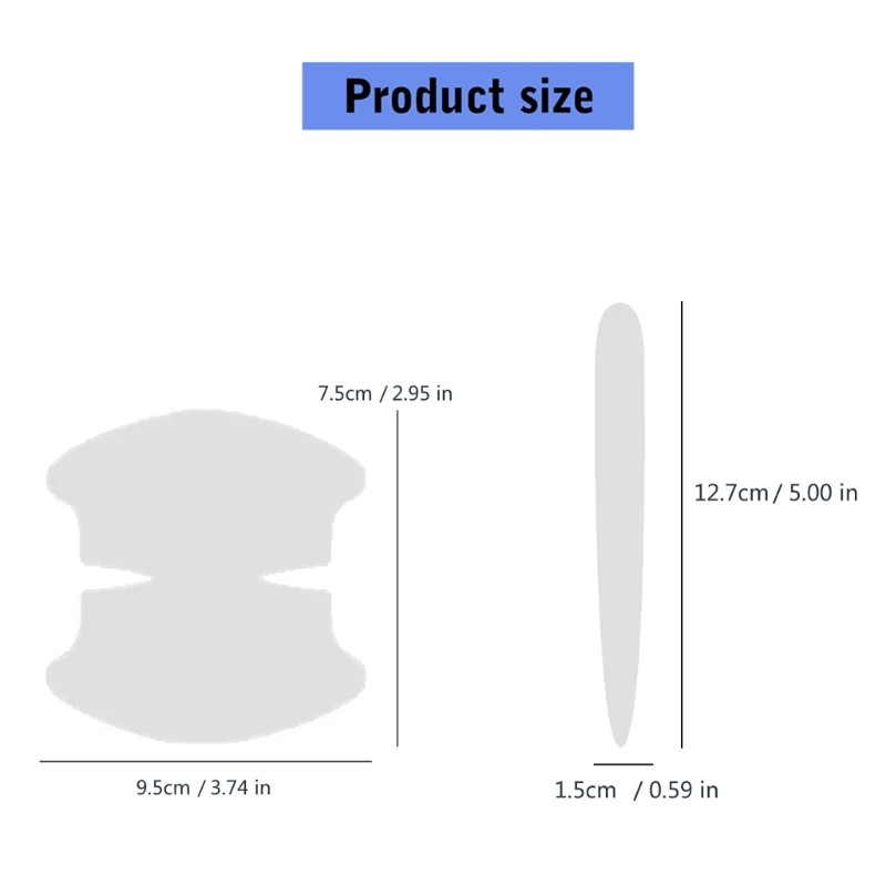 Car Exterior Door Handle Protector Transparent PVC Film Scratch Resistant Layer