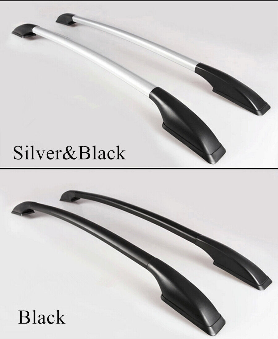 Black Decorative Roof Rack Aluminum Alloy Side Bars Rails For MPV SUV hatchback