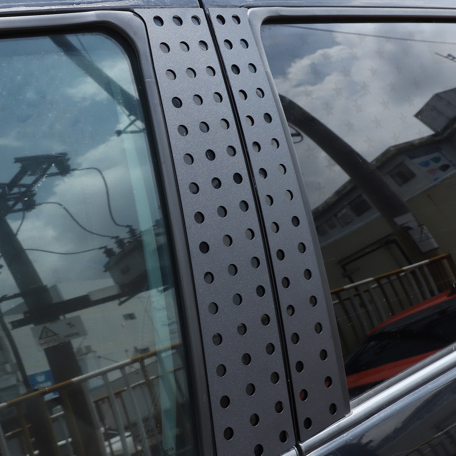 Aluminum Alloy Window Center Pillar Trim Panel Cover For Toyota FJ Cruiser 07-21