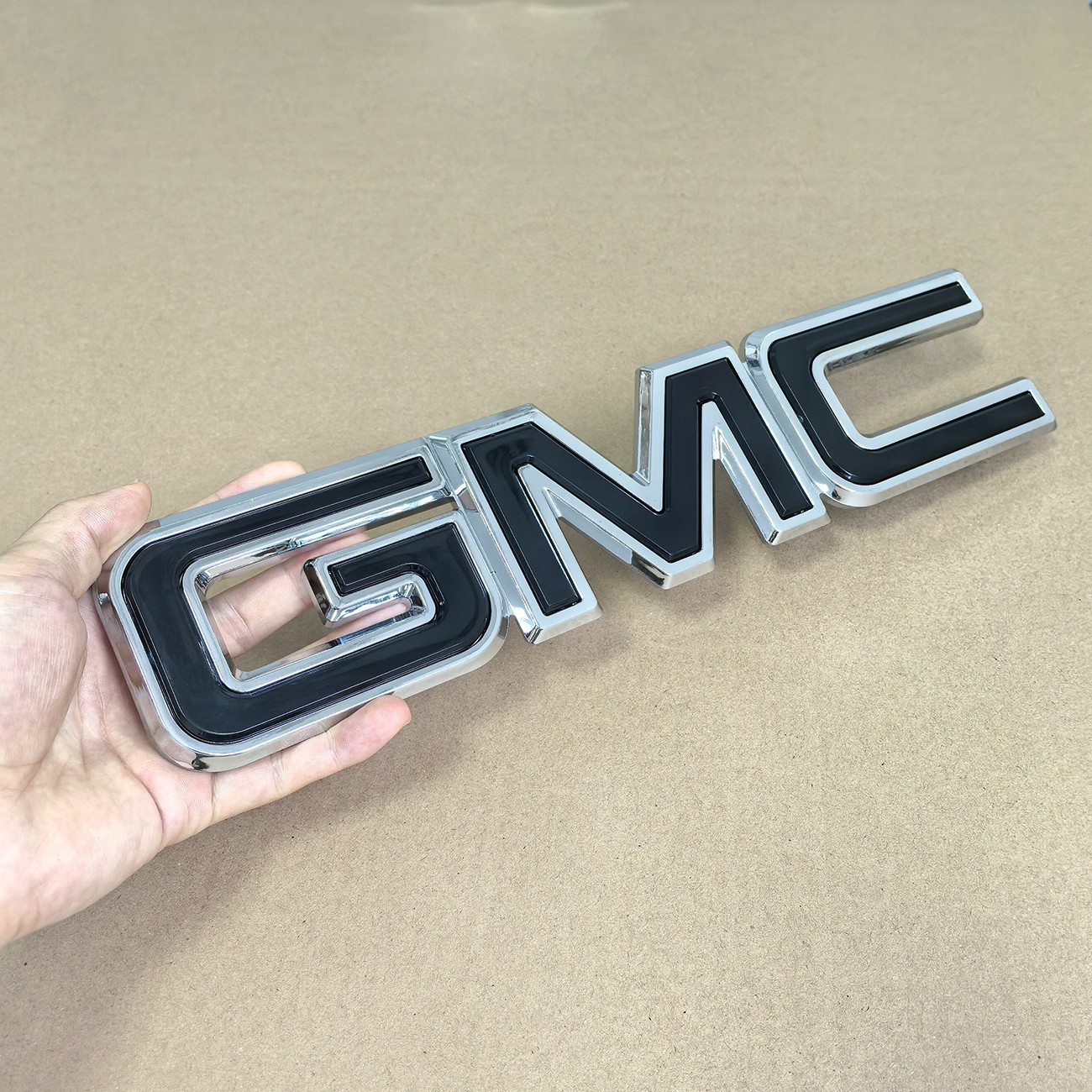 2007-2014 Kit OEM Grille & Rear GMC Emblem Badge for Yukon / XL Chrome Black