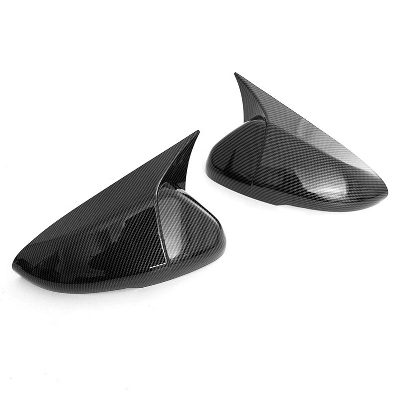 2X For Honda Accord 2018-2022 Carbon Fiber Side Door Mirror Cover Cap Horn Style