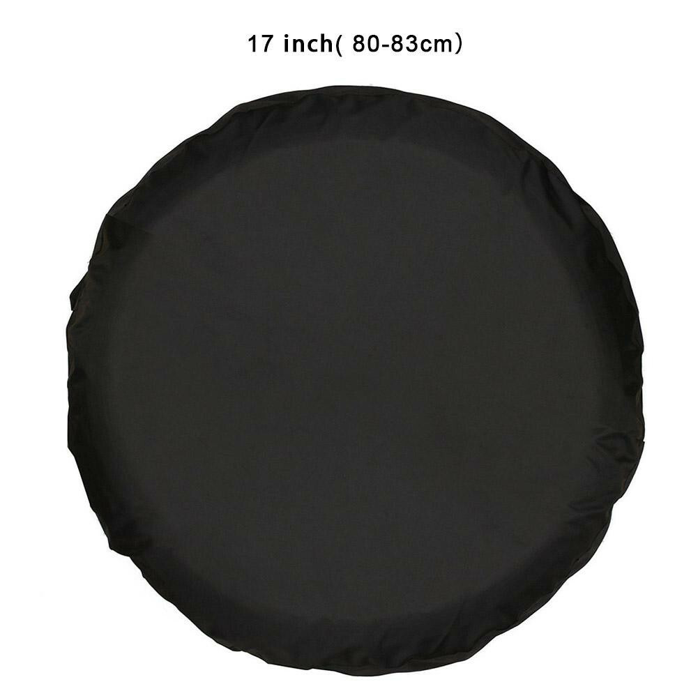 17in Black Leather Spare Tire Tyre Wheel Cover Protector For Trailer RV Camper