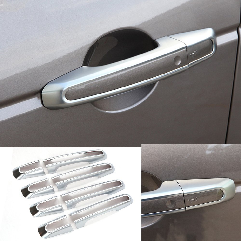 Silver ABS Side Door Handle Cover For Land Rover Discovery 5 LR5 2017+ Sport 15+