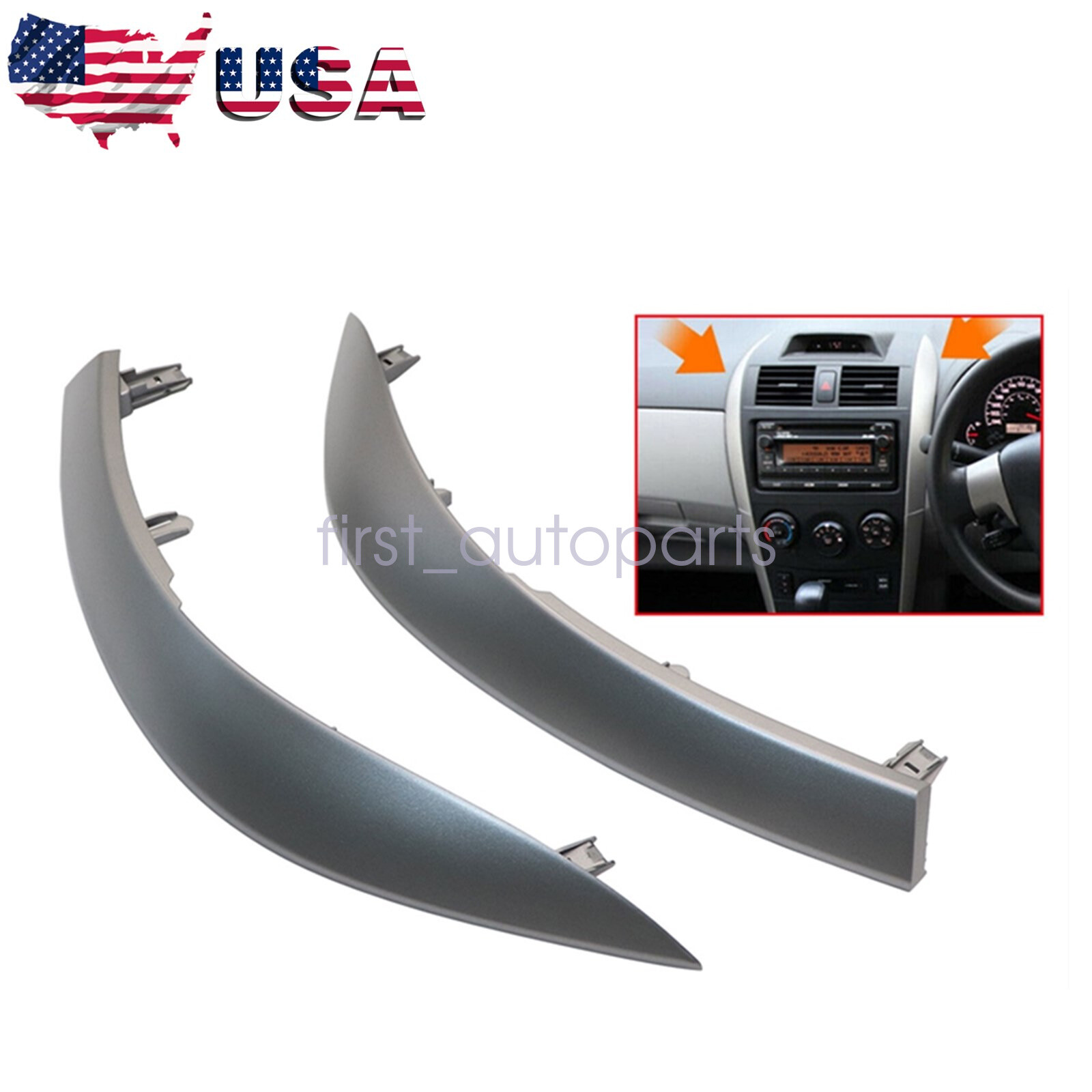 Car Upper Side Central Dashboard Trim Strip Fit Toyota Corolla 2007-2013