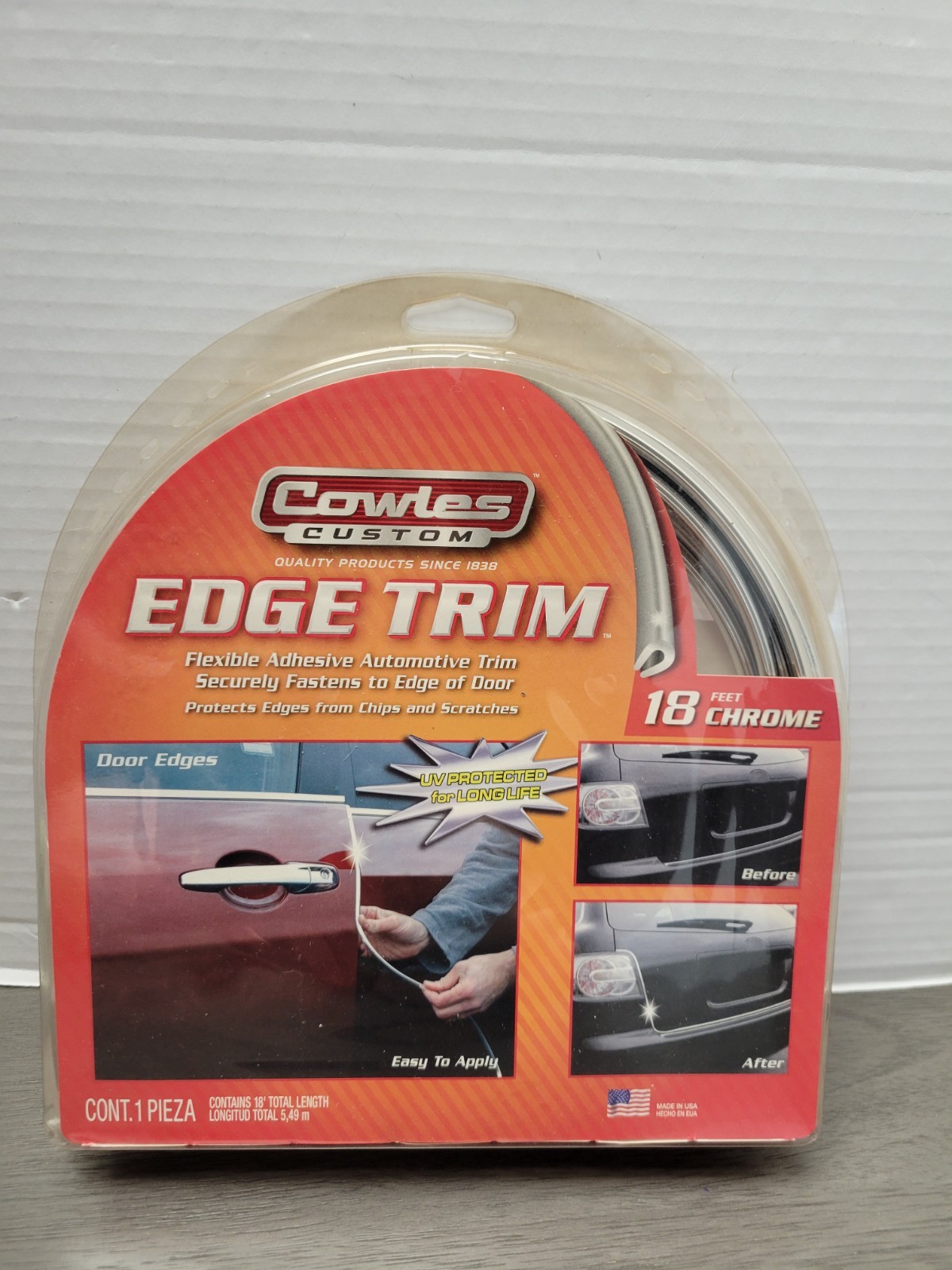 Cowles T5605 Chrome U Channel Edge Trim 18′ for protecting your car door edges