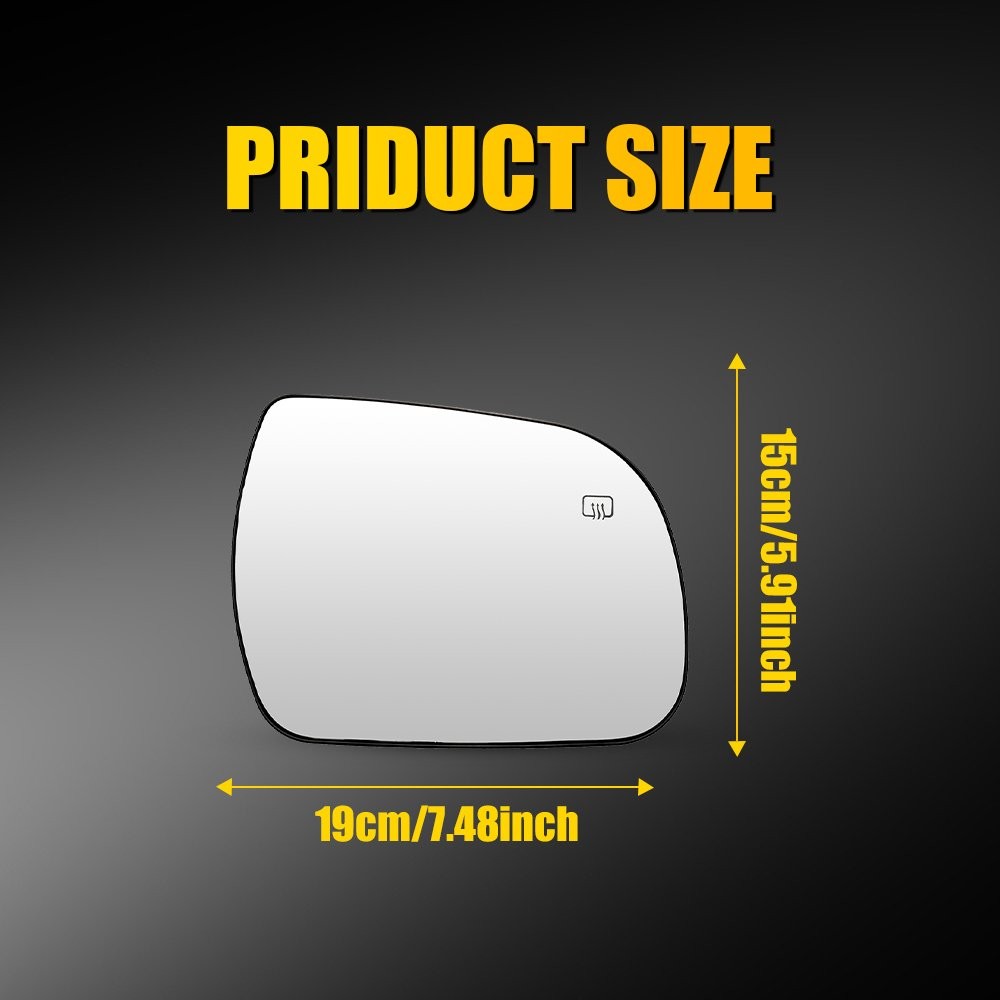 For Toyota Sienna 11-19 RH Passenger Side Heated Mirror Glass OE TO1325127 1-10X