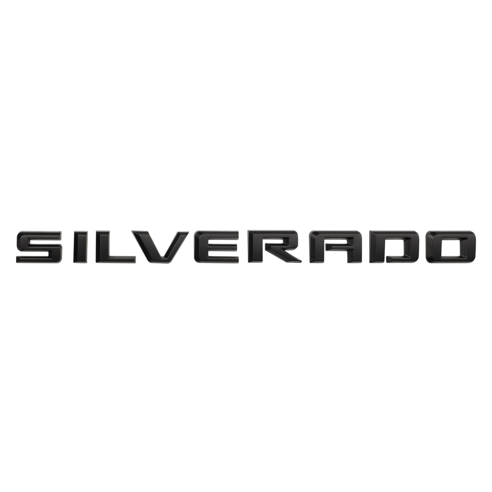 For SILVERADO 1500 2019-2023 Fender Letter Emblems Badge Nameplate Matte Black