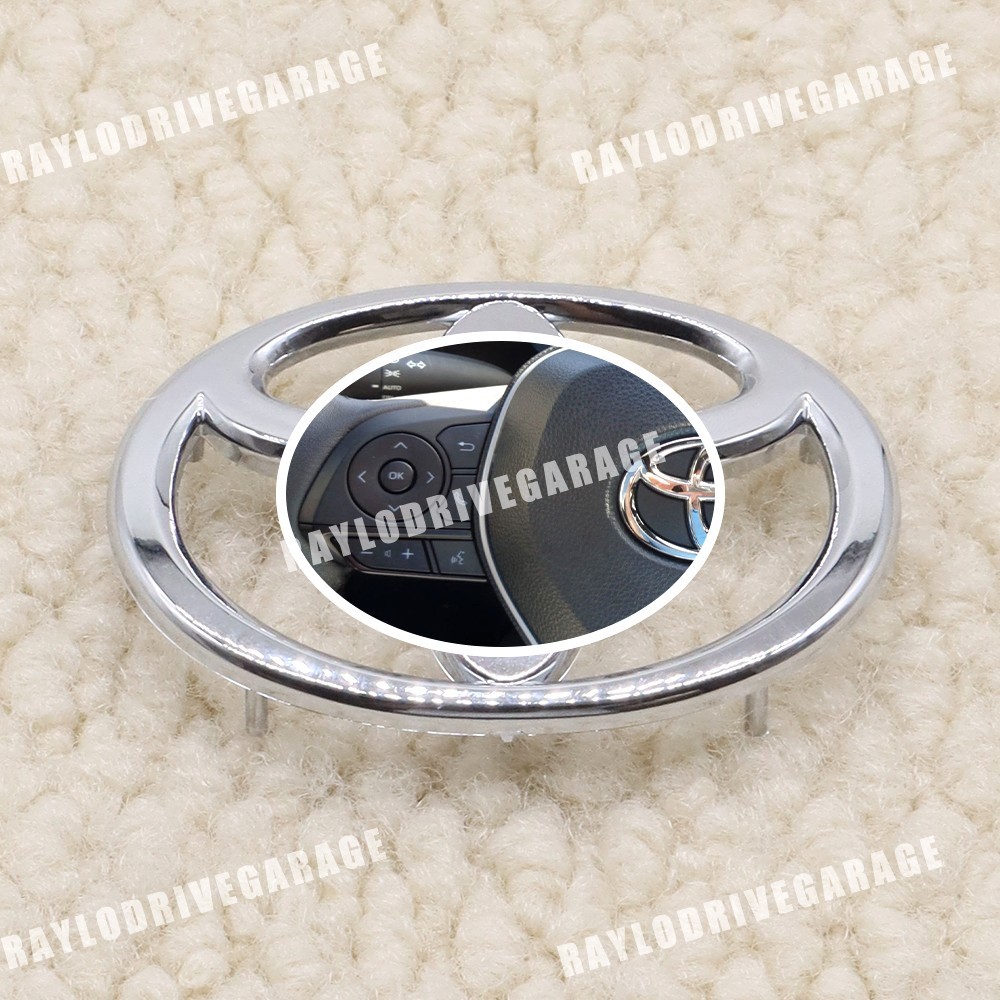 Silver Steering Wheel Emblem Ornament For Camry Tacoma Highlander 4Runner Tundra