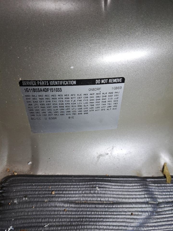 2013 Malibu Fuel Filler Door Sku#4386046