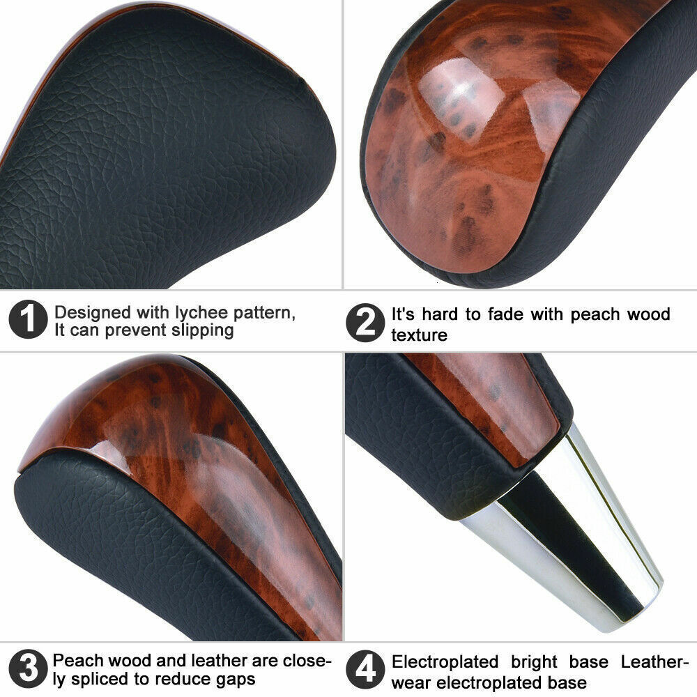 PU Leather Car Gear Shift Rod Head Shifter Lever Knob For Lexus Toyota Corolla