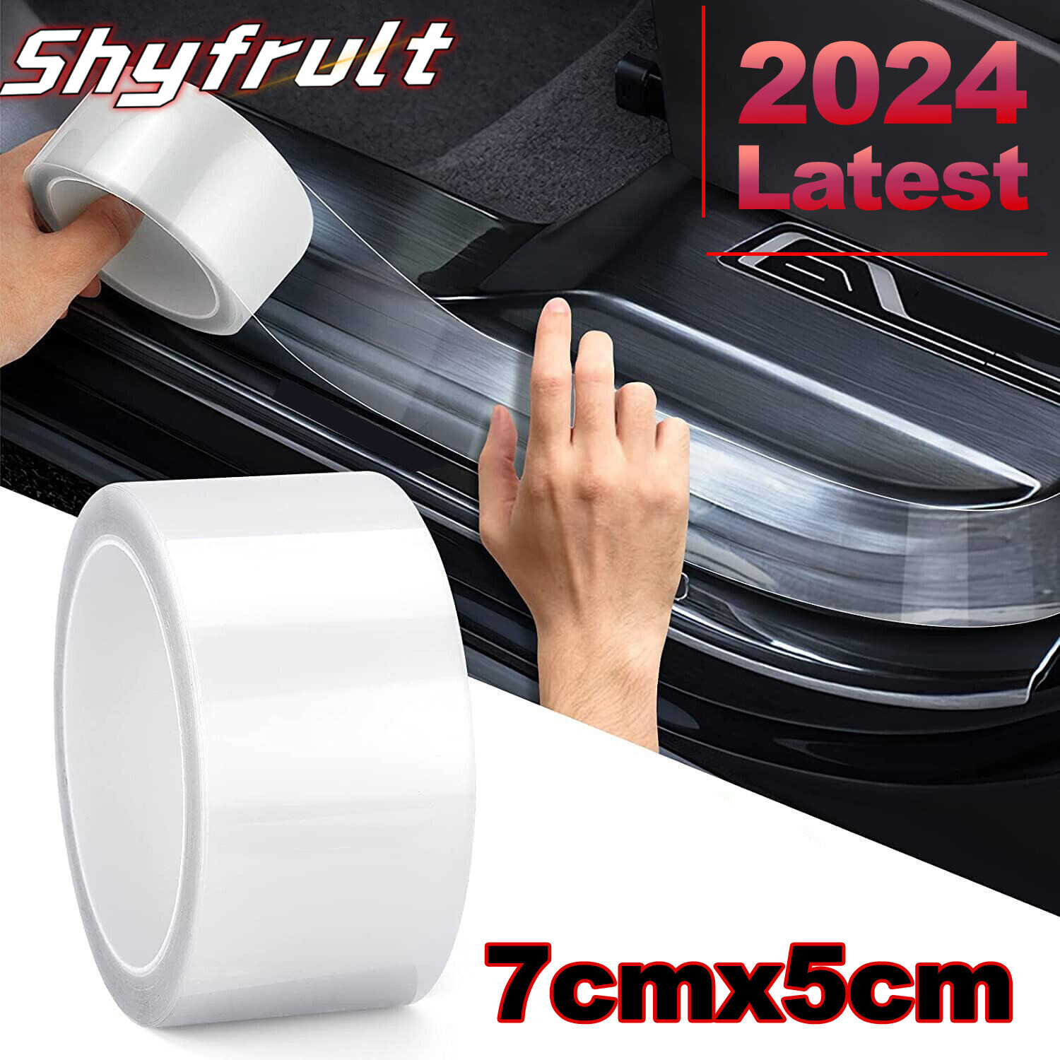 Accessories Transparent Vinyl Car Door Sill Scuff Covers Plate Stickers For GMC