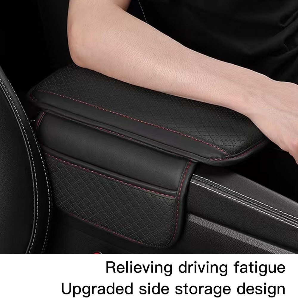 Car Memory Foam Leather Armrest Cushion Cover Center Console Box Pad Fit Honda