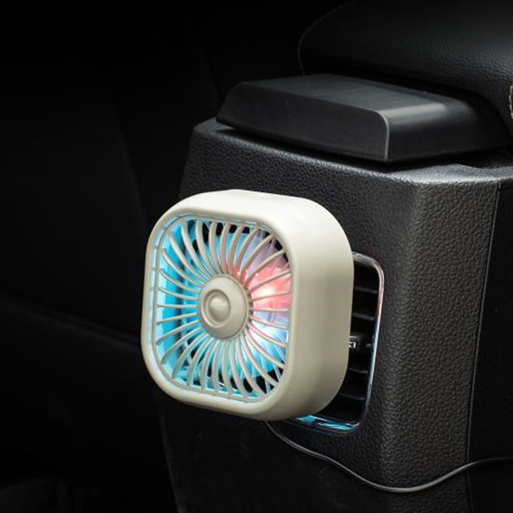 Car Air Vent Clip USB Fan with Quiet Operation and Adjustable 3 Speed Cooling