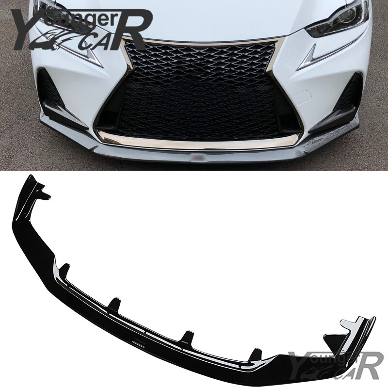 Front Bumper Lip Fit For 2017-2020 Lexus IS200t IS300 IS350 AR Style Gloss Black