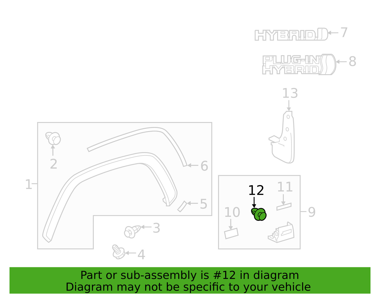 2012-2025 Toyota Genuine OEM MULTI USE CLIP 75867-68010 (10 pack)