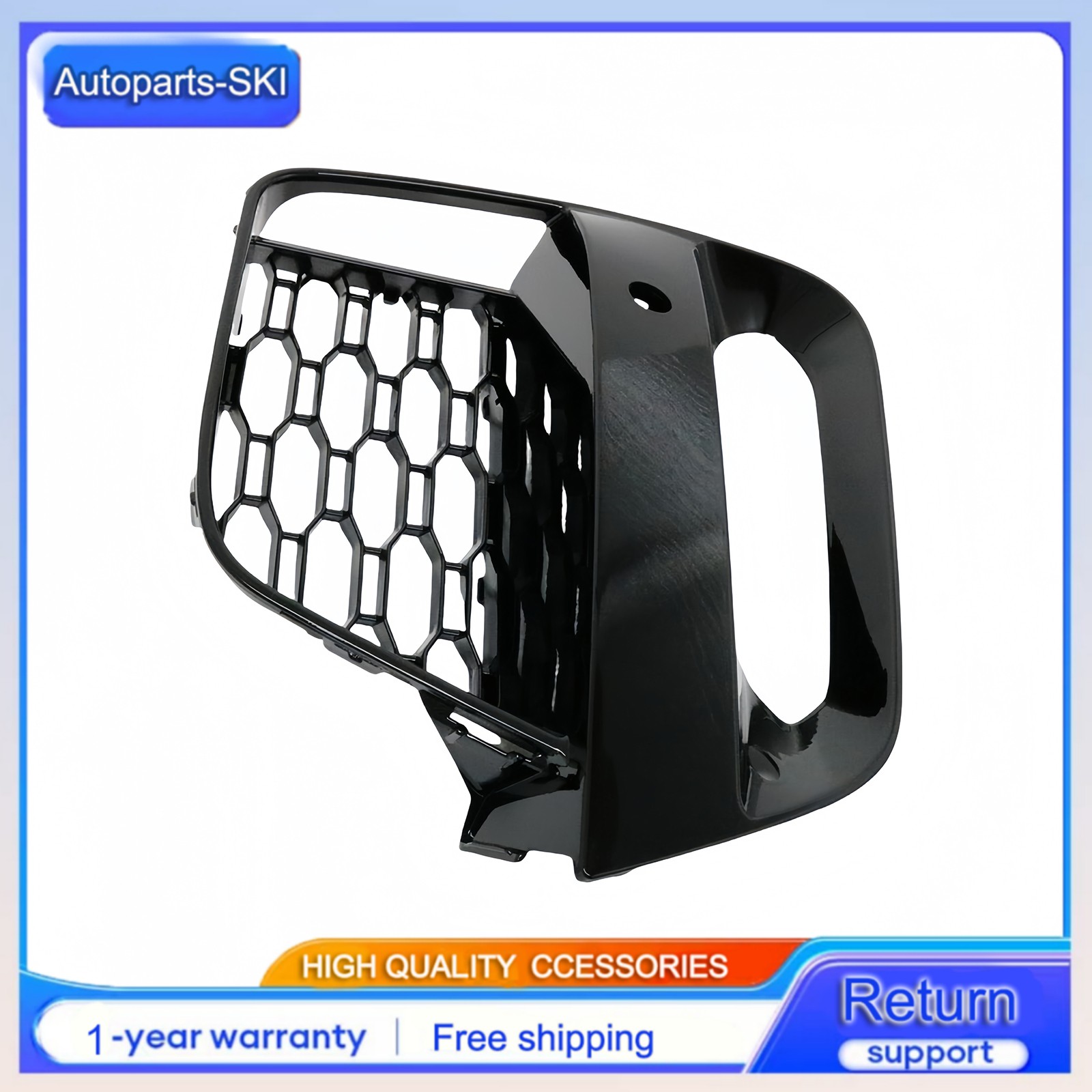 For BMW X3 G01 X4 G02 2019 – 2021 2PCS Front Bumper Outer Grille Fog Lamp Cover