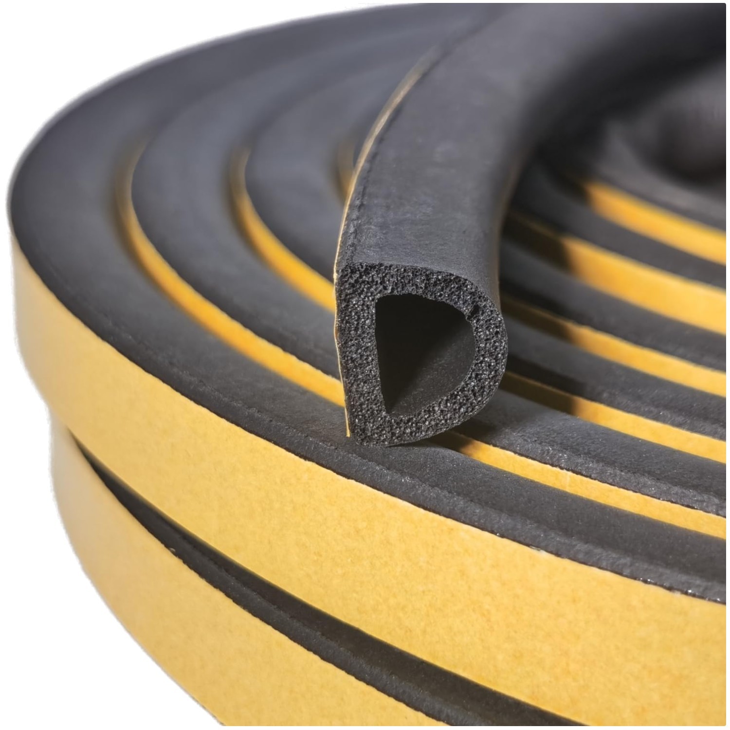 Durable Black Weather Stripping, 18ft Seal Strip – Noise Reduction & Insulation