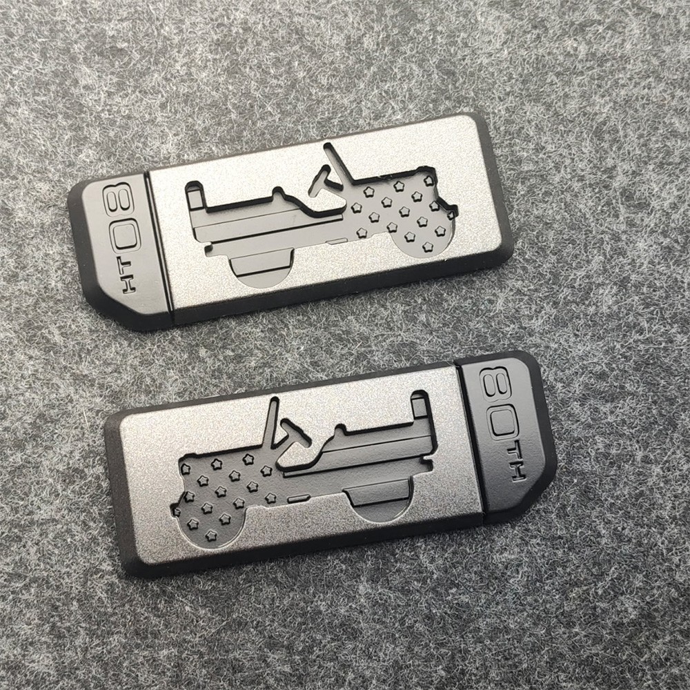 21-23 JEEP WRANGLER 80TH EMBLEM BADGE NAMEPLATE FRONT LEFT & RIGHT DOOR OEM