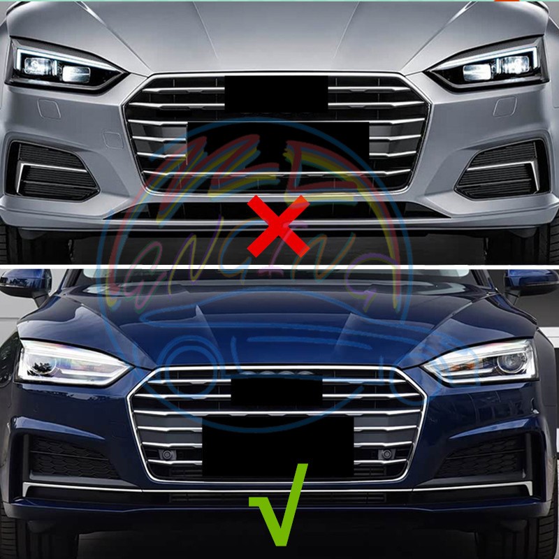🆗 Left & Right Front Bumper Grille Cover For Audi A5 S-Line Sport 2018-2019