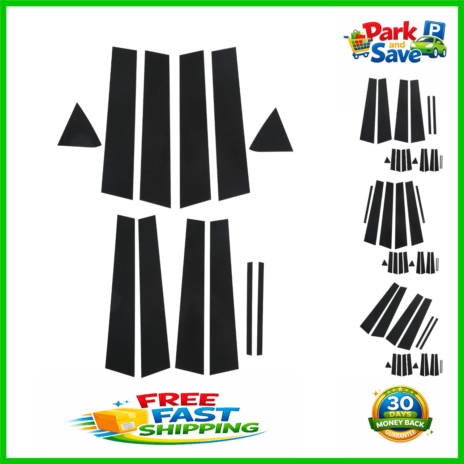 Weather-Resistant 6pcs Pillar Post Trim for 2011-2021 – Enhances Aesthetics